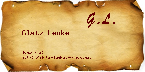 Glatz Lenke névjegykártya